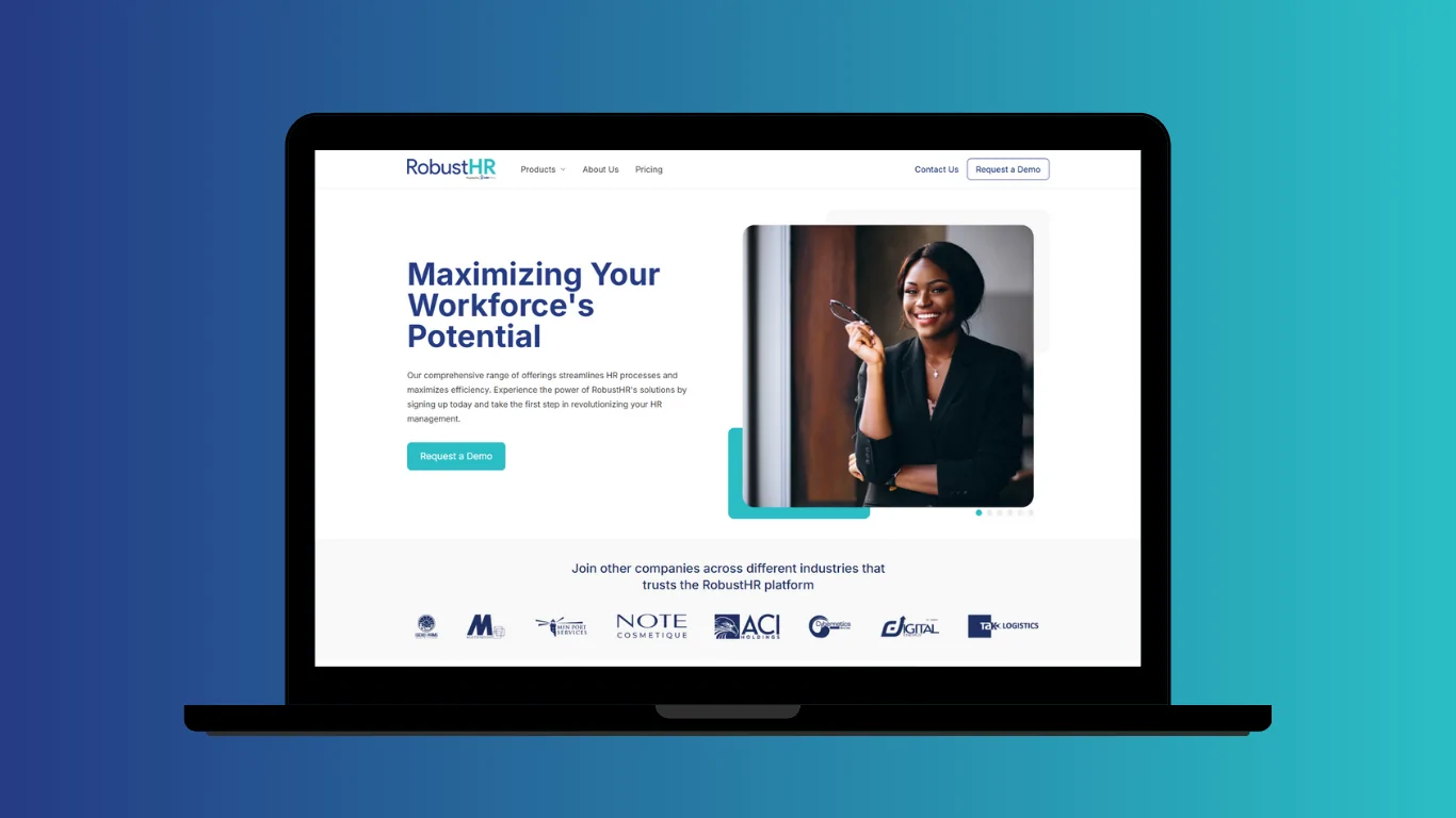 RobustHR: Launching a bold HR tech suite with unified branding and conversion-driven design